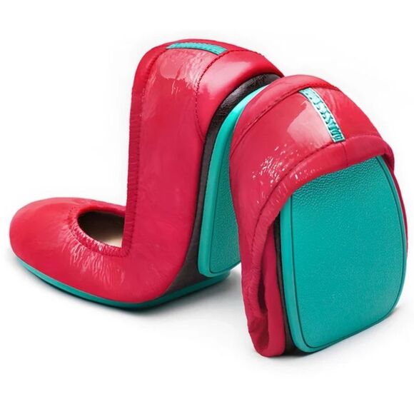 TIEKS Razzleberry Pop Pink Foldable Hot Pink Flats sz. 11 - Picture 3 of 14